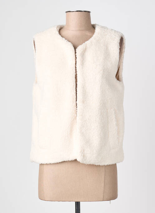 Gilet sans manche sans manche blanc GRACE & MILA femme