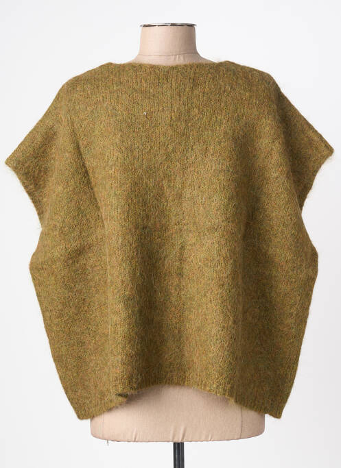 Gilet sans manche fermeture boutonnée sur le devant vert GRACE & MILA femme