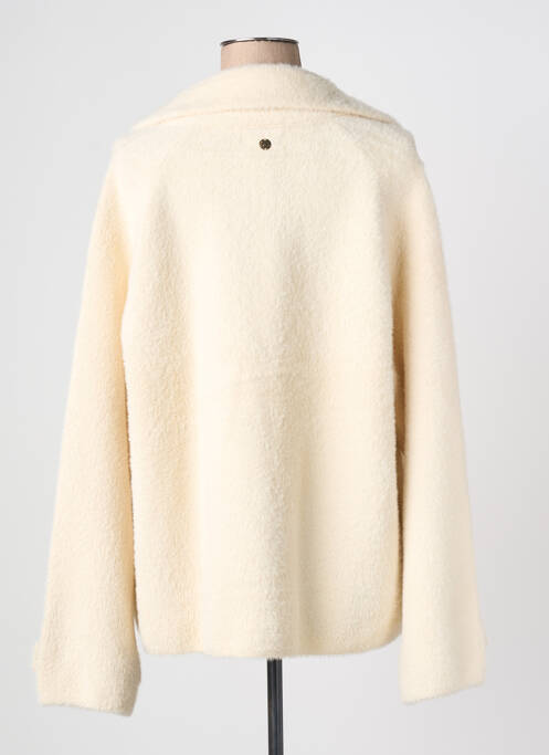 Manteau court coupe droite beige LOLA ESPELETA femme