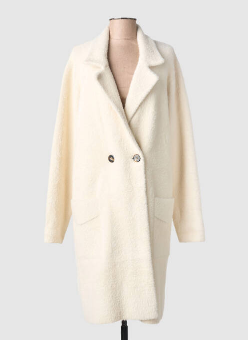 Manteau long coupe droite sans capuche beige LOLA ESPELETA femme