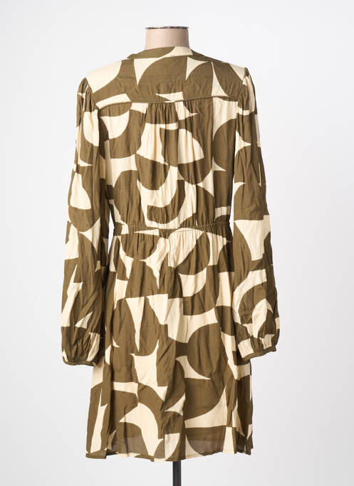 Robe courte manches longues manches longues vert GRACE & MILA femme