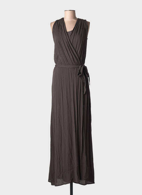 Robe longue sans manche sans manche gris GRACE & MILA femme
