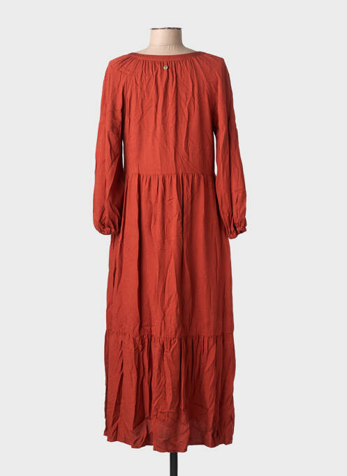 Robe mi-longue manches longues manches longues orange LOLA ESPELETA femme