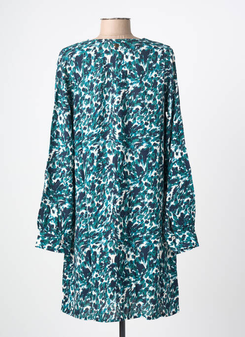 Robe mi-longue imprimé fantaisie manches longues vert LOLA ESPELETA femme