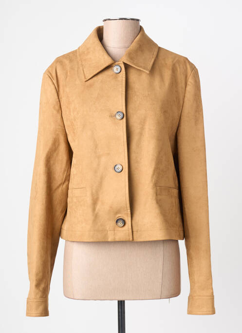 Veste casual coupe droite beige GRACE & MILA femme