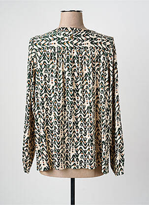 Blouse tissage popeline manches longues vert LOLA ESPELETA femme