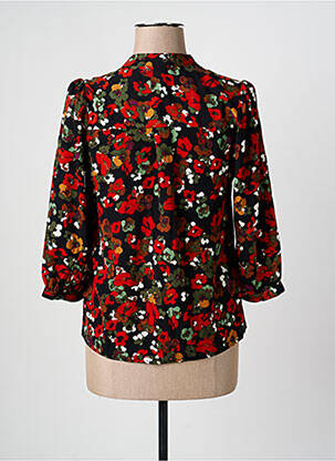 Chemisier imprimé fantaisie manches 3/4 noir LITTLE SISTER'S femme