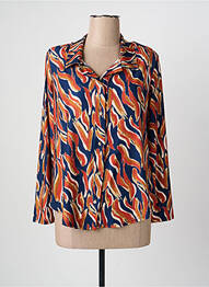Chemisier coupe cintrée manches longues orange GENUINE femme
