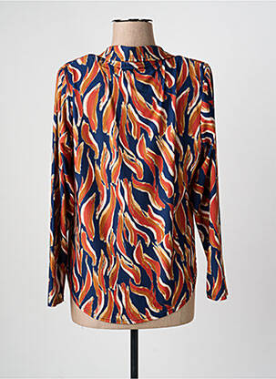 Chemisier coupe cintrée manches longues orange GENUINE femme