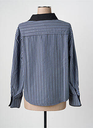 Chemisier coupe cintrée manches longues bleu FREEMAN T.PORTER femme