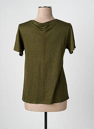 T-shirt col v manches courtes vert FREEMAN T.PORTER femme