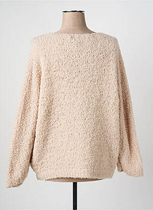 Pull coupe droite manches longues beige QUATRE VINGT JOURS femme