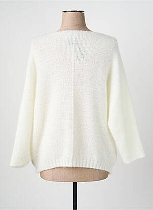 Pull coupe droite manches longues blanc QUATRE VINGT JOURS femme