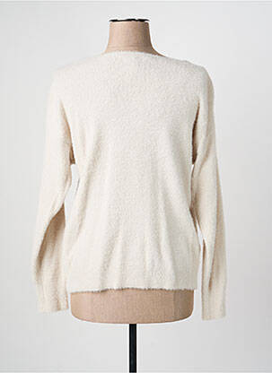 Pull coupe droite manches longues beige QUATRE VINGT JOURS femme