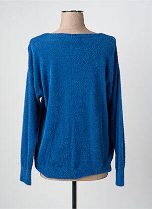 Pull coupe droite manches longues bleu QUATRE VINGT JOURS femme