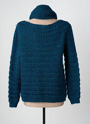 Pull coupe droite manches longues bleu QUATRE VINGT JOURS femme