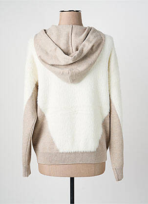 Sweat-shirt à capuche manches longues manches longues beige LOLA ESPELETA femme