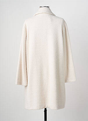 Manteau long coupe droite sans capuche beige QUATRE VINGT JOURS femme