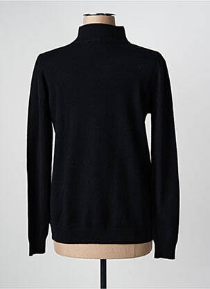 Pull col roulé coupe cintrée manches longues noir QUATRE VINGT JOURS femme