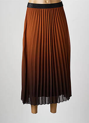 Jupe longue coupe droite marron LOLA ESPELETA femme