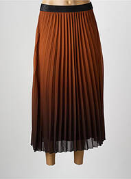 Jupe longue coupe droite marron LOLA ESPELETA femme
