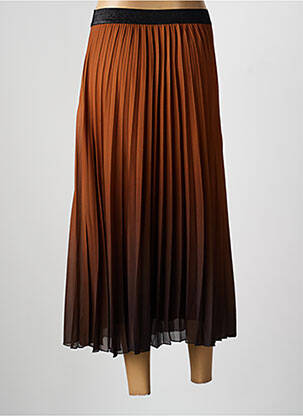Jupe longue coupe droite marron LOLA ESPELETA femme