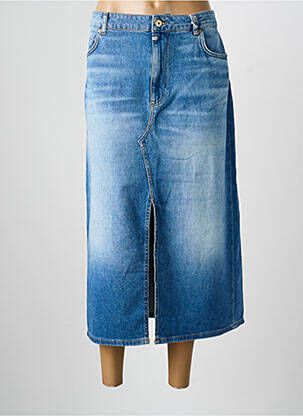 Jupe longue coupe droite bleu CUP OF JOE DENIM femme