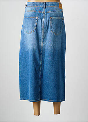 Jupe longue coupe droite bleu CUP OF JOE DENIM femme