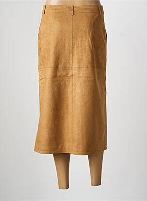 Jupe mi-longue stretch marron GRACE & MILA femme