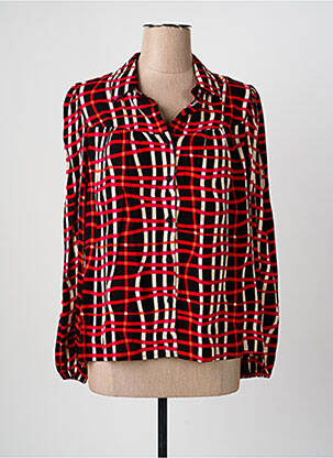 Chemisier tissage crêpe manches longues noir LOLA ESPELETA femme