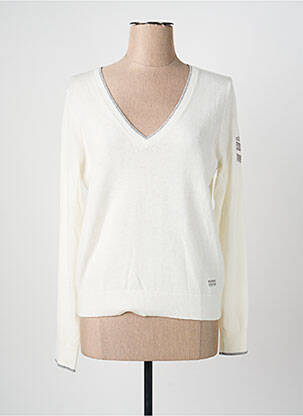 Pull coupe cintrée manches longues blanc FREEMAN T.PORTER femme