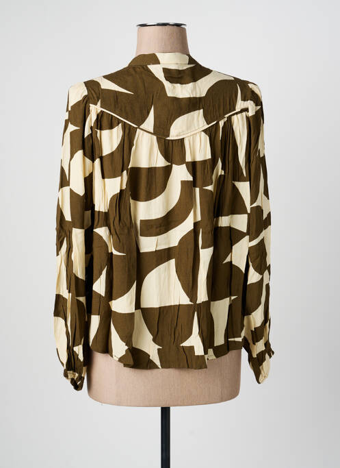 Chemisier imprimé fantaisie manches longues vert GRACE & MILA femme