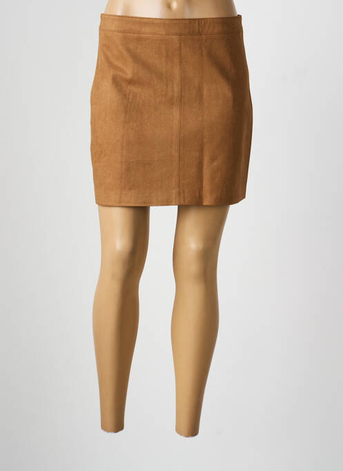 Jupe courte doublure marron GRACE & MILA femme