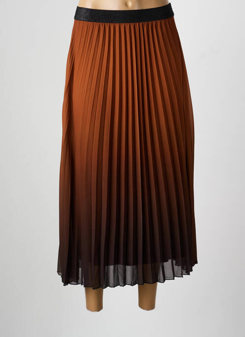 Jupe longue coupe droite marron LOLA ESPELETA femme