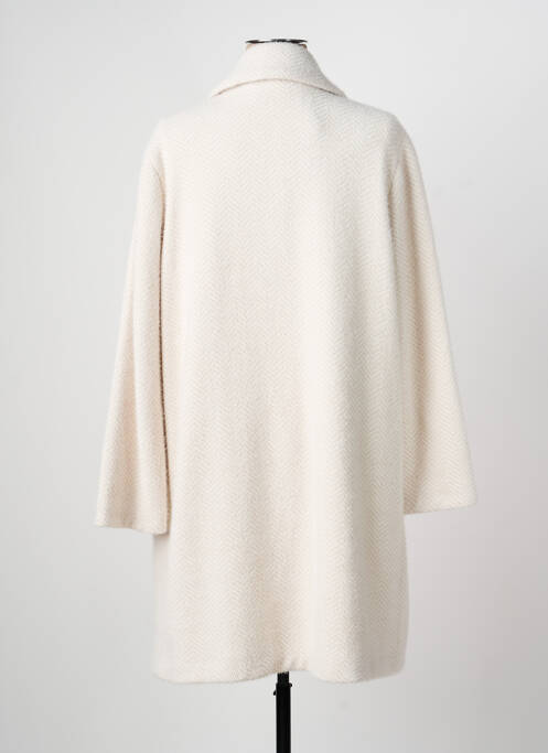 Manteau long coupe droite sans capuche beige QUATRE VINGT JOURS femme