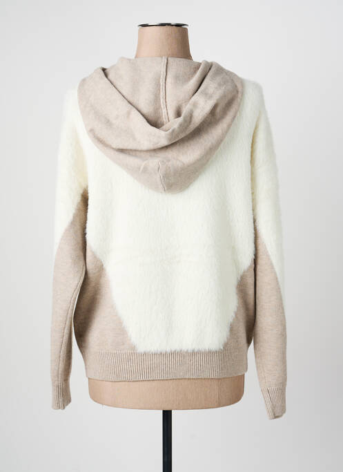 Sweat-shirt à capuche manches longues manches longues beige LOLA ESPELETA femme