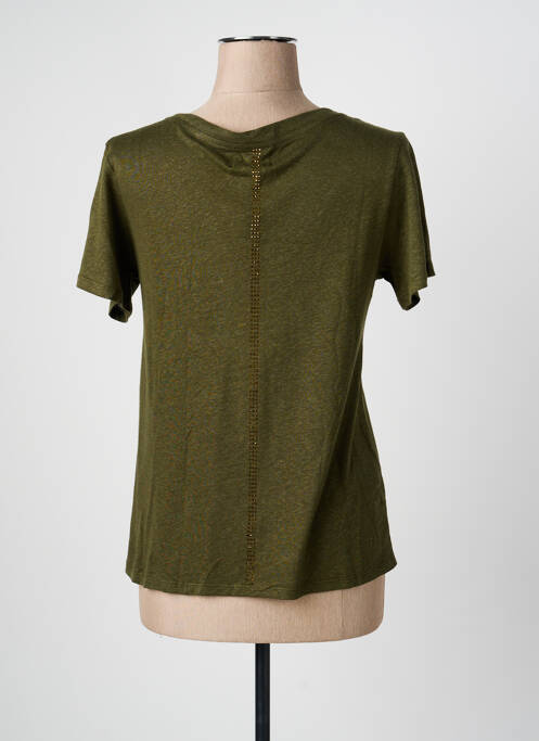 T-shirt col v manches courtes vert FREEMAN T.PORTER femme