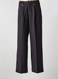 Pantalon large fermeture zippée sous rabat boutonné taille normale noir GRACE & MILA femme