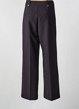 Pantalon large tissage popeline taille normale noir GRACE & MILA femme