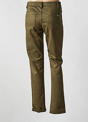 Pantalon droit stretch taille normale vert QUATRE VINGT JOURS femme