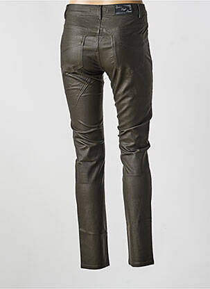 Pantalon droit stretch taille normale vert QUATRE VINGT JOURS femme