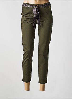Pantalon 7/8 stretch taille normale vert FREEMAN T.PORTER femme