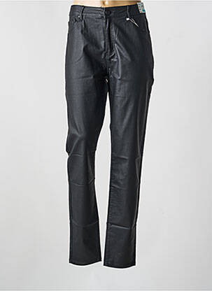 Pantalon droit stretch taille normale noir QUATRE VINGT JOURS femme