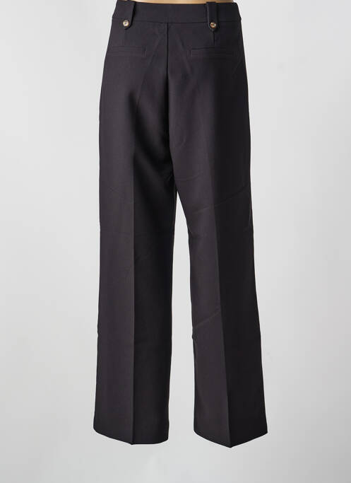Pantalon large tissage popeline taille normale noir GRACE & MILA femme