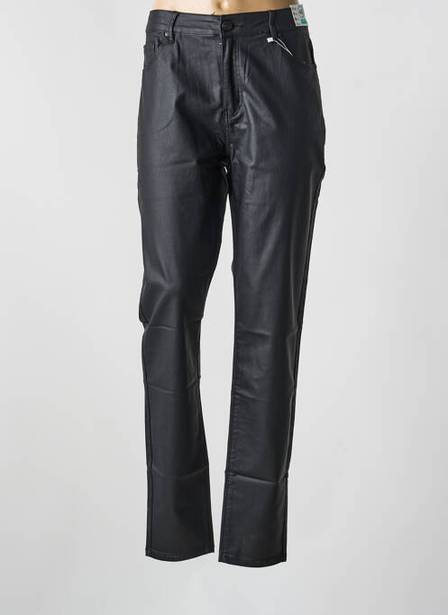 Pantalon droit stretch taille normale noir QUATRE VINGT JOURS femme