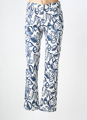 Pantalon slim tissage popeline taille normale bleu STARK femme