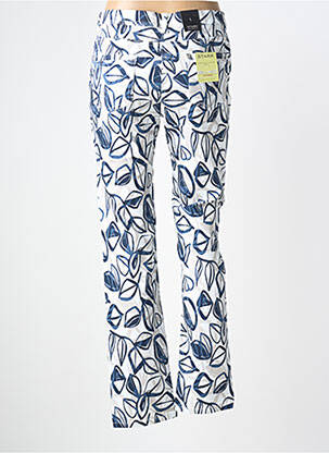 Pantalon slim tissage popeline taille normale bleu STARK femme