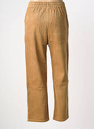 Pantalon droit taille élastique taille normale marron GRACE & MILA femme