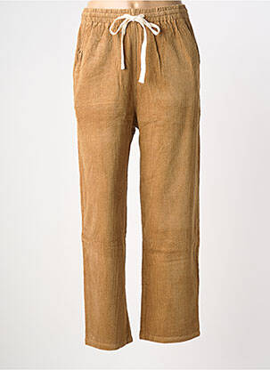 Pantalon droit taille élastique taille normale marron GRACE & MILA femme