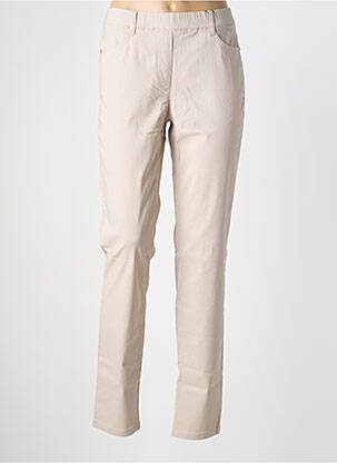 Pantalon slim taille élastique taille normale beige STARK femme